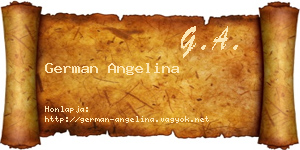 German Angelina névjegykártya