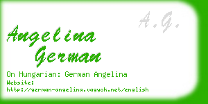 angelina german business card